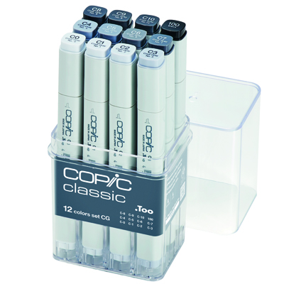 Copic 20075151 Classik VE12 Grau-Set CG