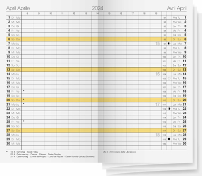 Rido Ersatzkalendarium Taschenkalender GILET-Planer Leporello - 1 Monat / 2 Seiten, 7 x 11,8 cm