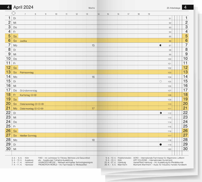 Rido Ersatzkalendarium Taschenkalender Miniplaner D 15 - 1 Monat / 2 Seiten, 8,7 x 15,3 cm, Liporello