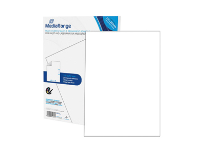 MEDIARANGE ETIKETTEN 210x297mm WEISS