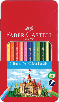 FABER CASTELL 115801 Farbstifte hexagonal sortiert VE12