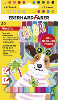 Faserschreiber 20ST Colori sortiert