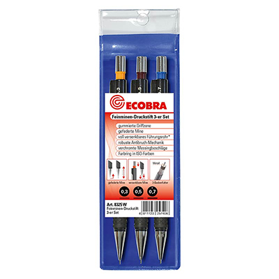 Ecobra 8325W Feinminen-Druckstift 3er-Set