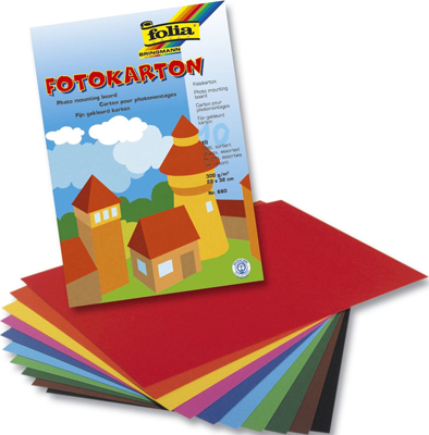 Fotokarton Mappe 10Farben sort