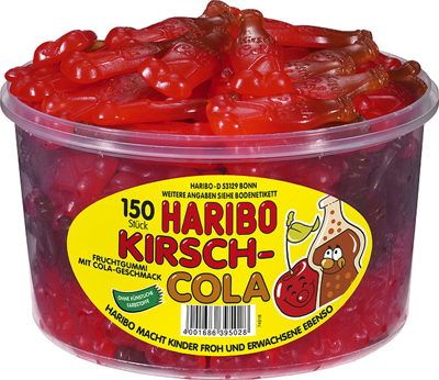 HARIBO 3361346 Fruchtgummi Kirsch-Cola 150 St