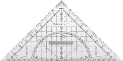 FABER CASTELL 197190190 Geometriedreieck groß Grip