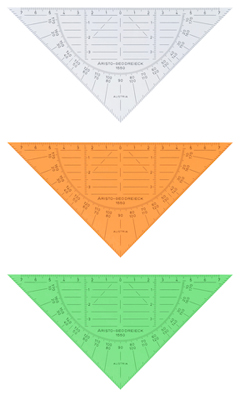 Aristo AR1550 Geodreieck 16 cm transparent