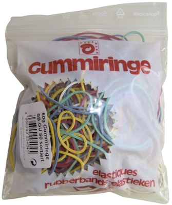 Gummiringe 50g sort.