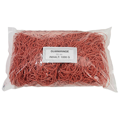 WBV Gummiringe rot, Ø 10 cm, 1000 g 