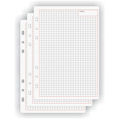 bind® Ersatzeinlage, kariert - A5, 50 Blatt'