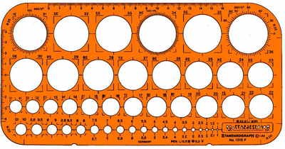 Standardgraph 1315F Kreisschablone 1-36 mm (45 Kreise)