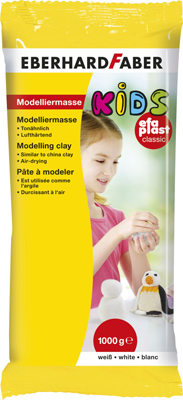 Modelliermasse Plast Kids weiß VE3