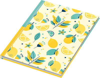 Notizbuch A5 96BL kariert Fresh Lemons VE4