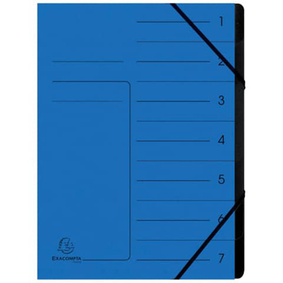 Exacompta Ordnungsmappe 540702E - 7 Fächer, A4, blau