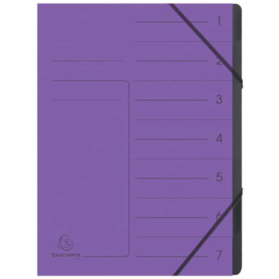 Exacompta Ordnungsmappe - 7 Fächer, A4, violett