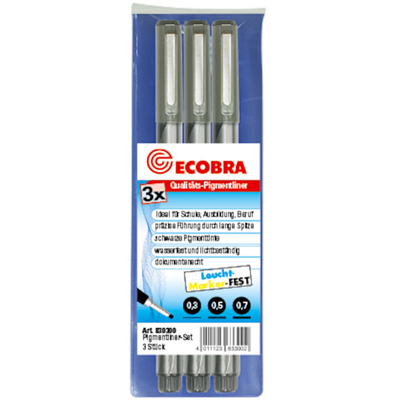Ecobra 830300 Pigmentliner 3er-Set