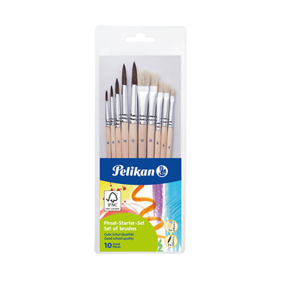 Pelikan 700405 Pinsel-Set Größe 4, 6, 8, 10, 12,   10-teilig