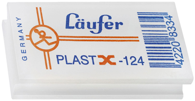 LÄUFER Radierer Plast X-Form 01240 X-124 VE40