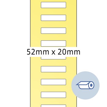 Rollenetiketten weiß 57x199,5 mm Papier matt 5000 St.