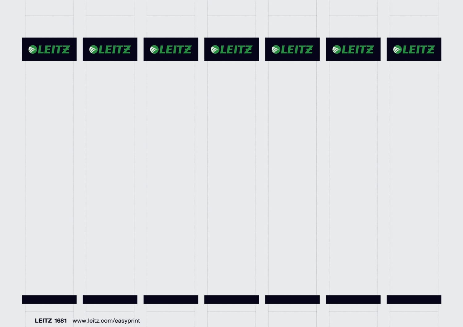 Leitz 1681-00-85 Rückenschild 1681 schmal grau VE175