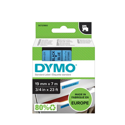 Dymo S0720860 Schriftband 19mm schwarz/blau