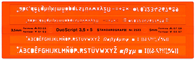 Standardgraph 2523 Schriftschablone DuoScript