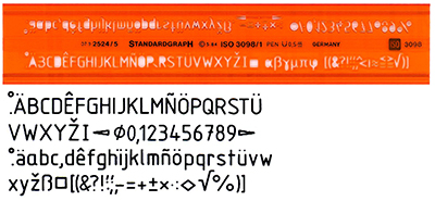 Standardgraph 2524/3,5 Schriftschablone