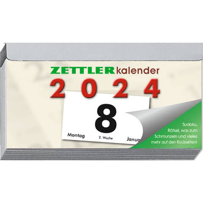 Zettler Tagesabreißkalender 312, quer 10,9 x 5,9cm