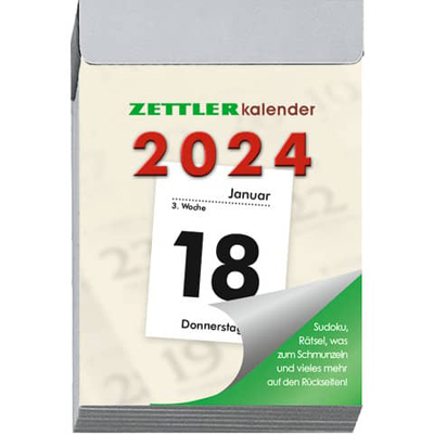 Zettler Tagesabreißkalender 302, 1T/1S 5,4 x 7,2 cm