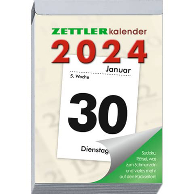 Zettler Tagesabreißkalender XXL 313, 1T/1S 9,9 x 14,3 cm