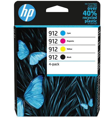 HP 6ZC74AE Tintenpatrone Nr. 912 schwarz, cyan, magenta, yellow VE4