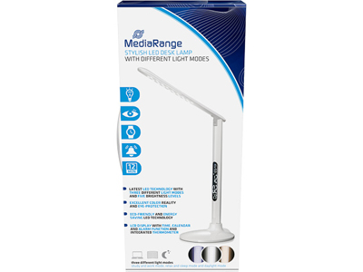 MEDIARANGE LED TISCHLEUCHTE WEISS