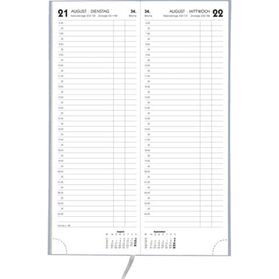 Zettler Vormerkkalender 808 - 1 Tag / 1 Seite, 10,4 x 29,4 cm, sortiert