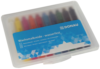 DONAU 5210100-99 Wachsmalstiftetui 10ST WF sortiert