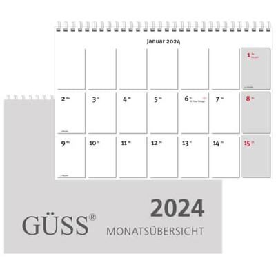 Wandkalender A4 quer 1M 2S