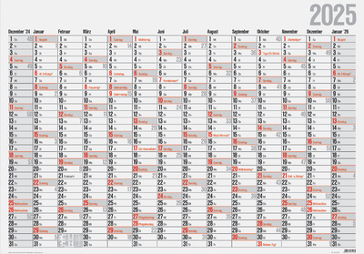 rido idé 7033660005 Wandkalender Plakatkalender Office I 2025