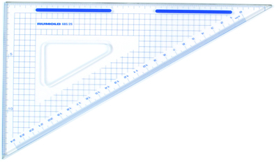 Rumold 685/25 Zeichendreieck mit Schneidekante